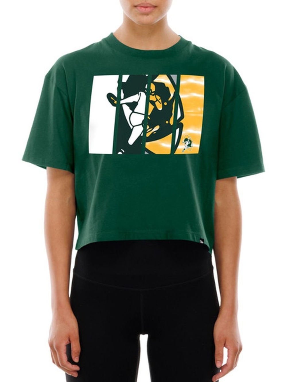 Women's Packers Forest Green Graphic Crop Tee XL - NWT